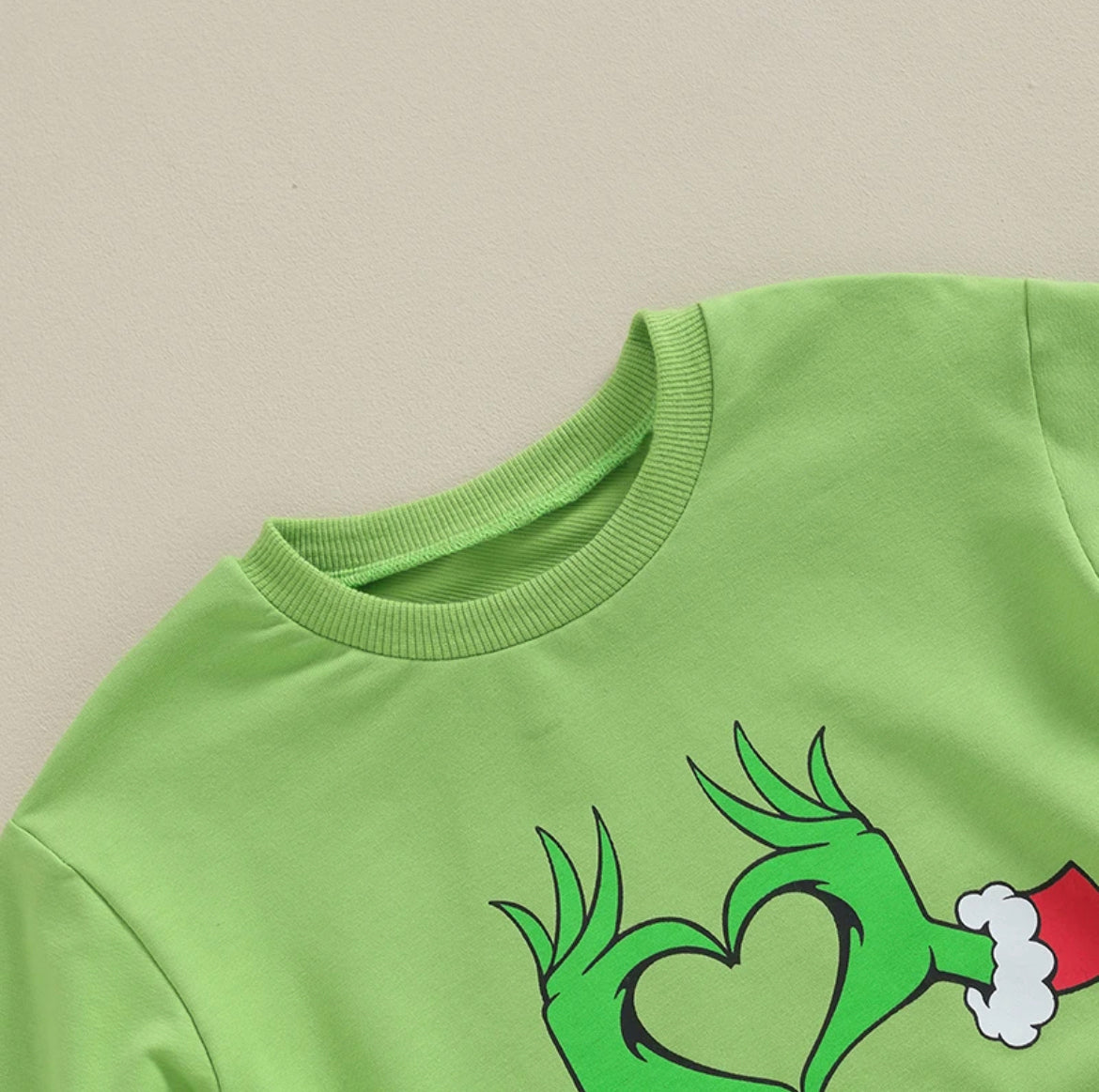 Grinch Inspired Long Sleeve Onesie