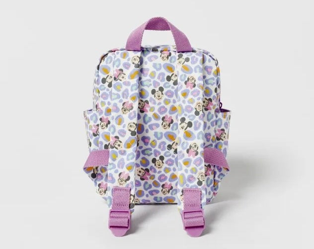 Purple Leopard Minnie Mouse Toddler Backpack