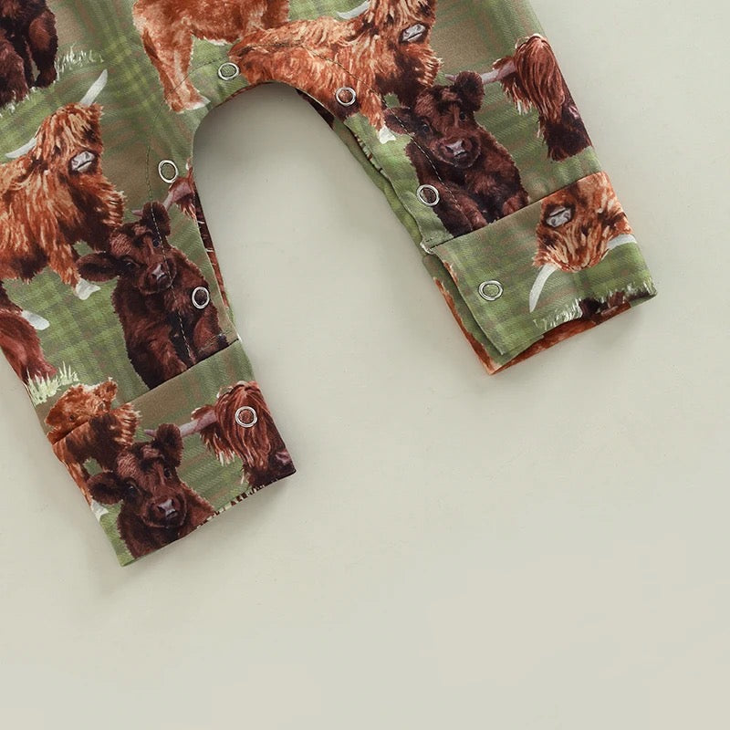 Baby & Toddler Sleeveless Cattle Print Romper
