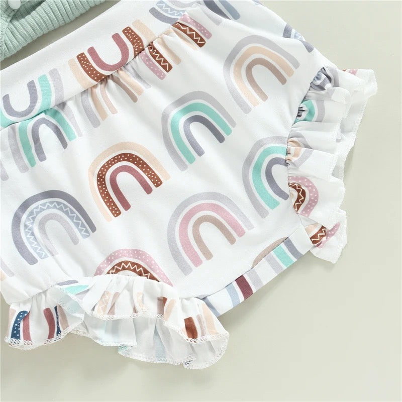 Butterfly | Rainbow | Floral | Tank Top + Bummie Shorts Set