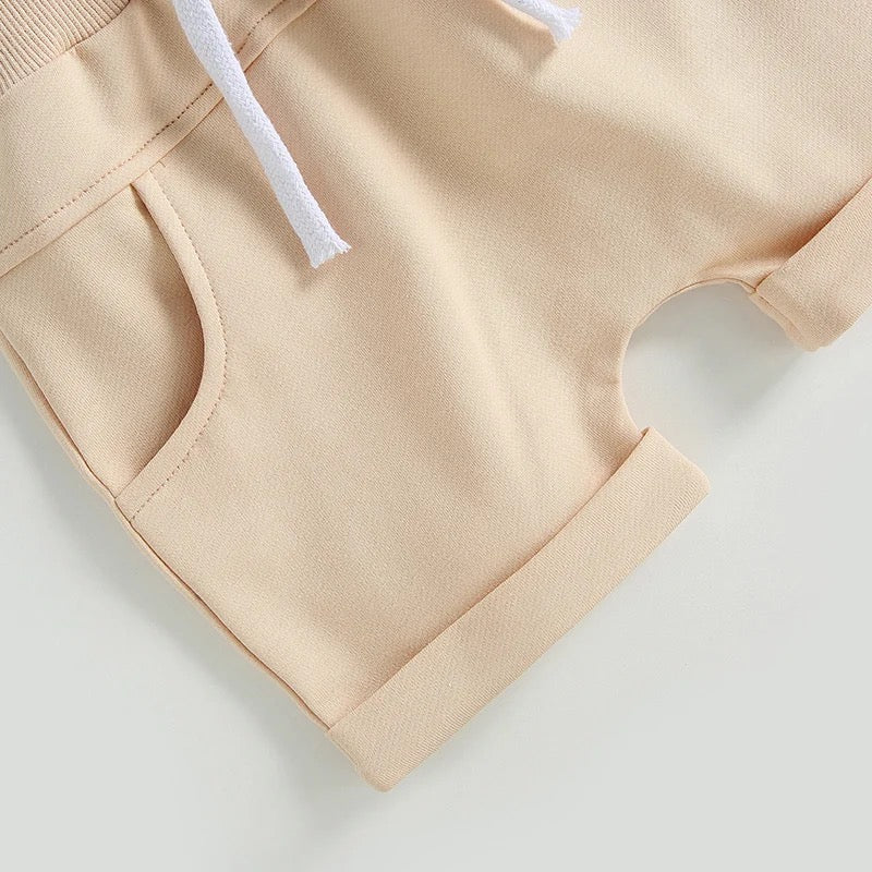 BOHO Blue & Beige Rainbow Baby Boy Outfit