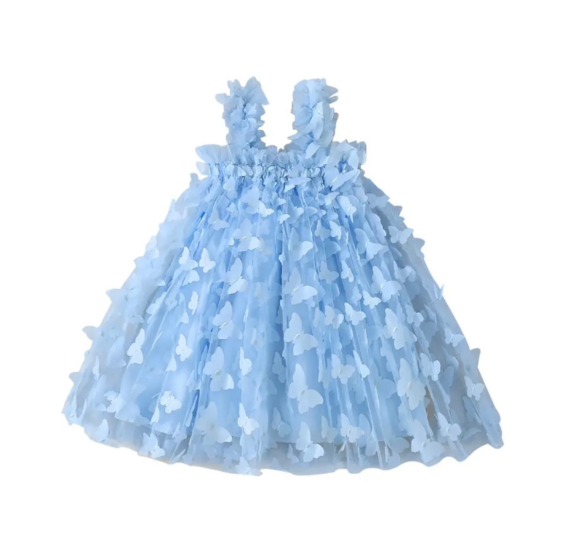 Sleeveless Baby Girl & Toddler 3D Butterfly Tulle Dress