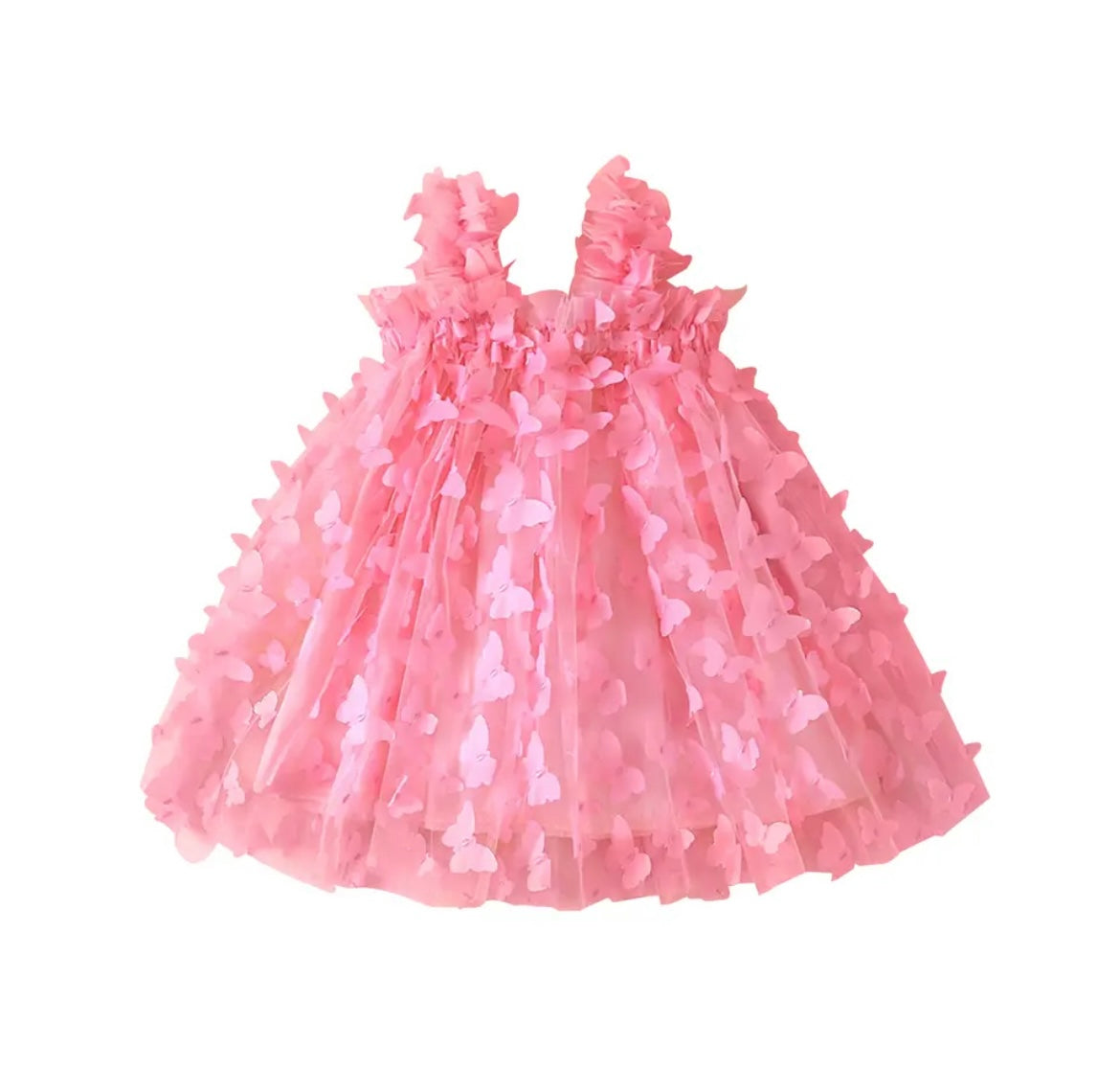 Sleeveless Baby Girl & Toddler 3D Butterfly Tulle Dress