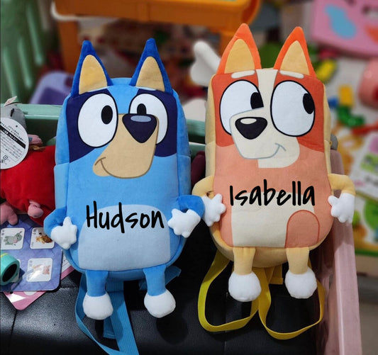 Personalized Embroiderd Bluey & Bingo Toddler Backpacks