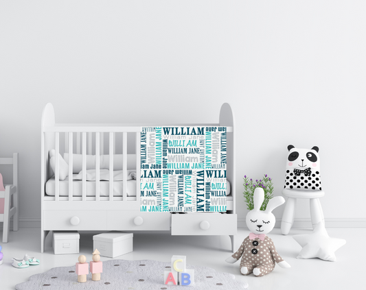 Personalized Printed Baby Blanket | Flannel Fleece Minky