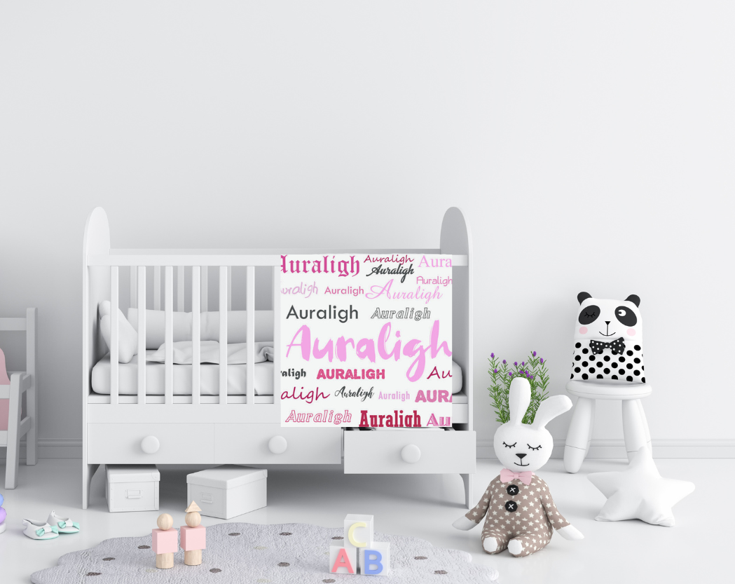 Personalized Printed Baby Blanket | Flannel Fleece Minky