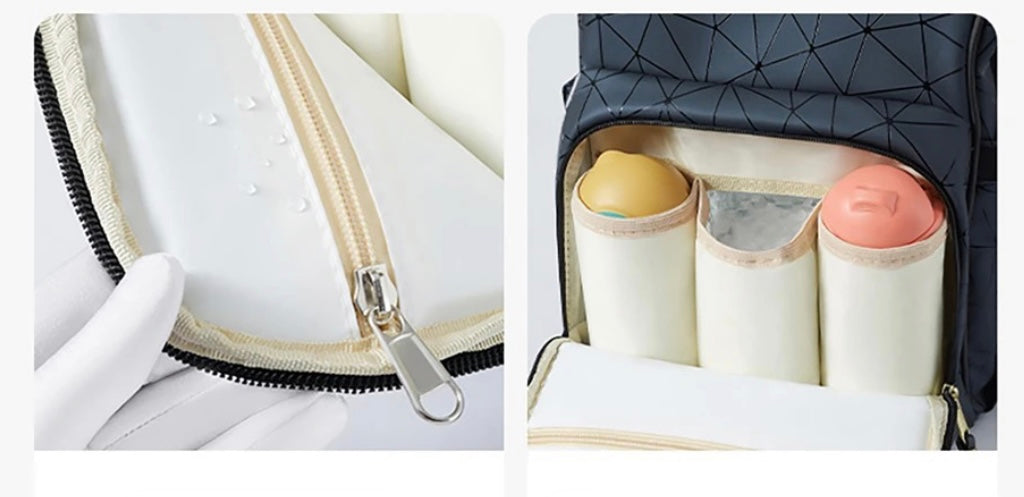 Waterproof PU Leather Diaper Bag
