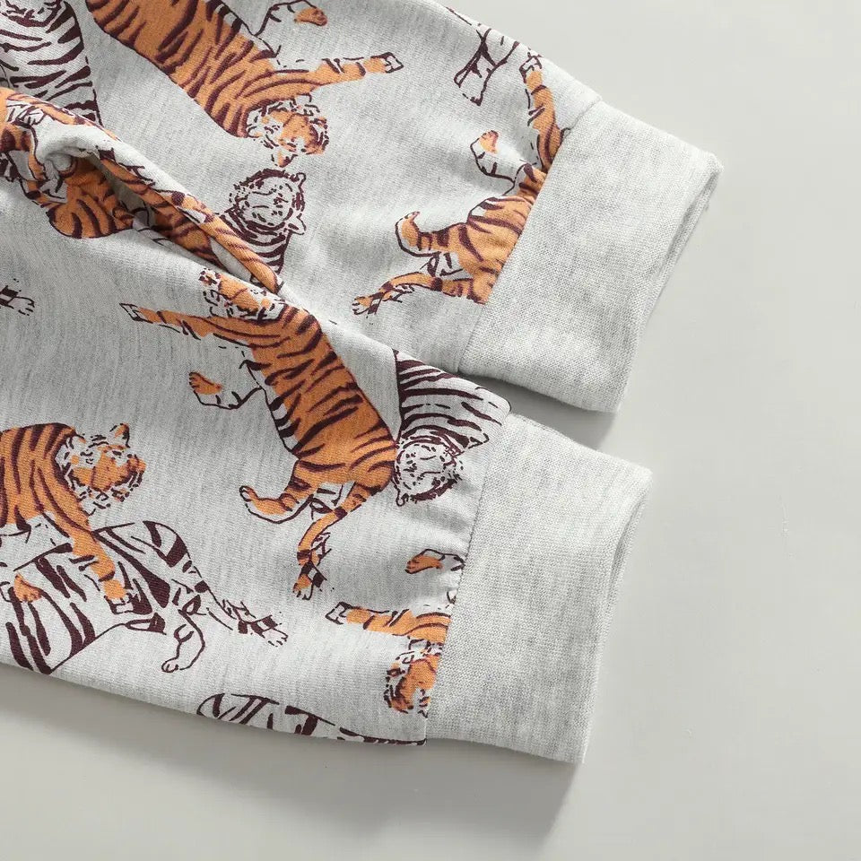 Tiger Print Pajama 2-Piece Set | Gender Neutral Set