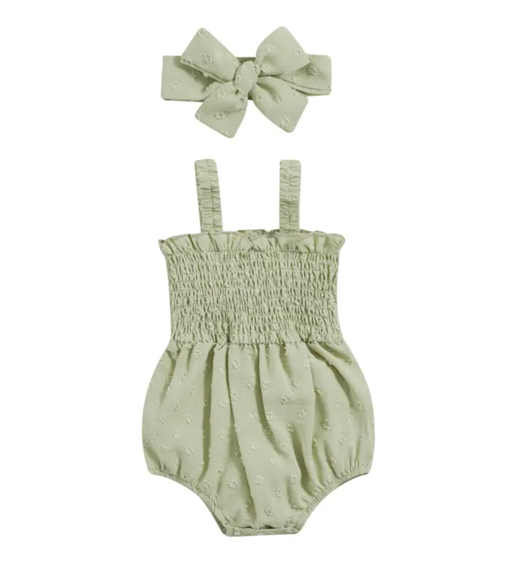 Baby Girl Ruffled Elastic Waist Jumpsuit