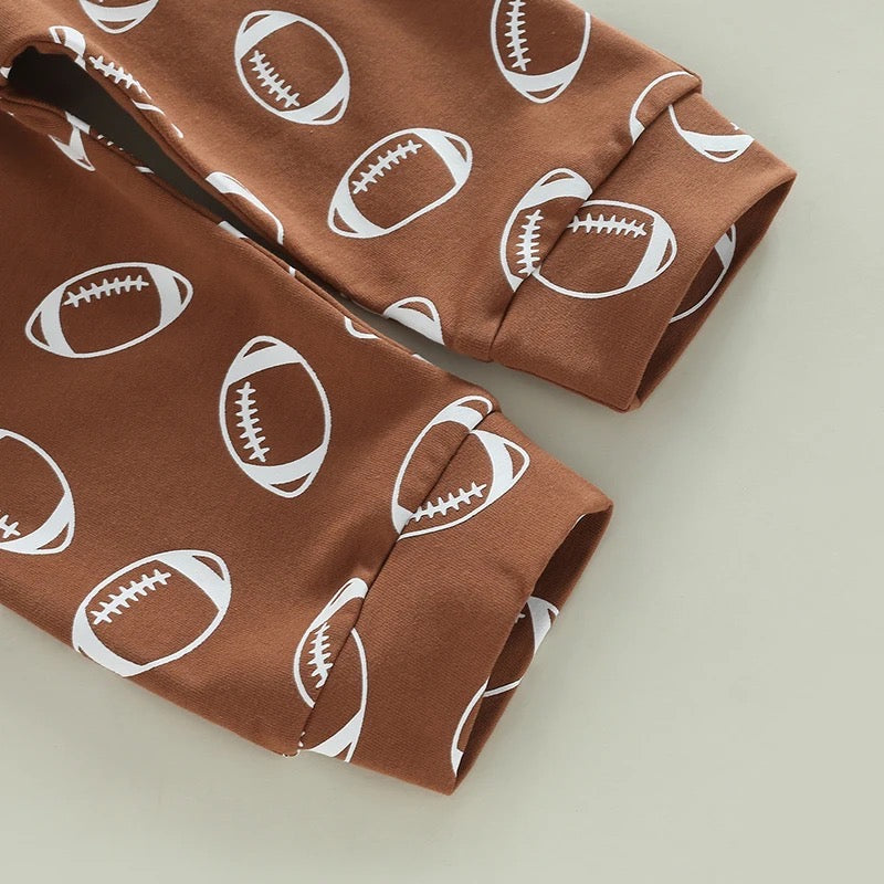 Baby Boy & Toddler Football Print Outfit | 2-Piece Set