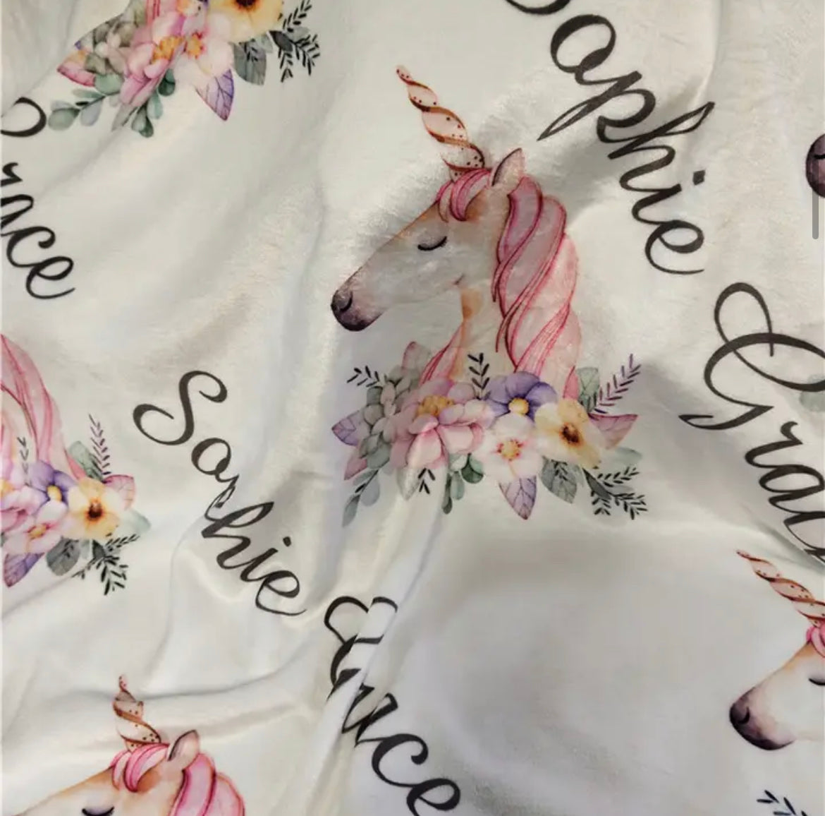 Personalized Printed Baby Blanket | Flannel Fleece Minky