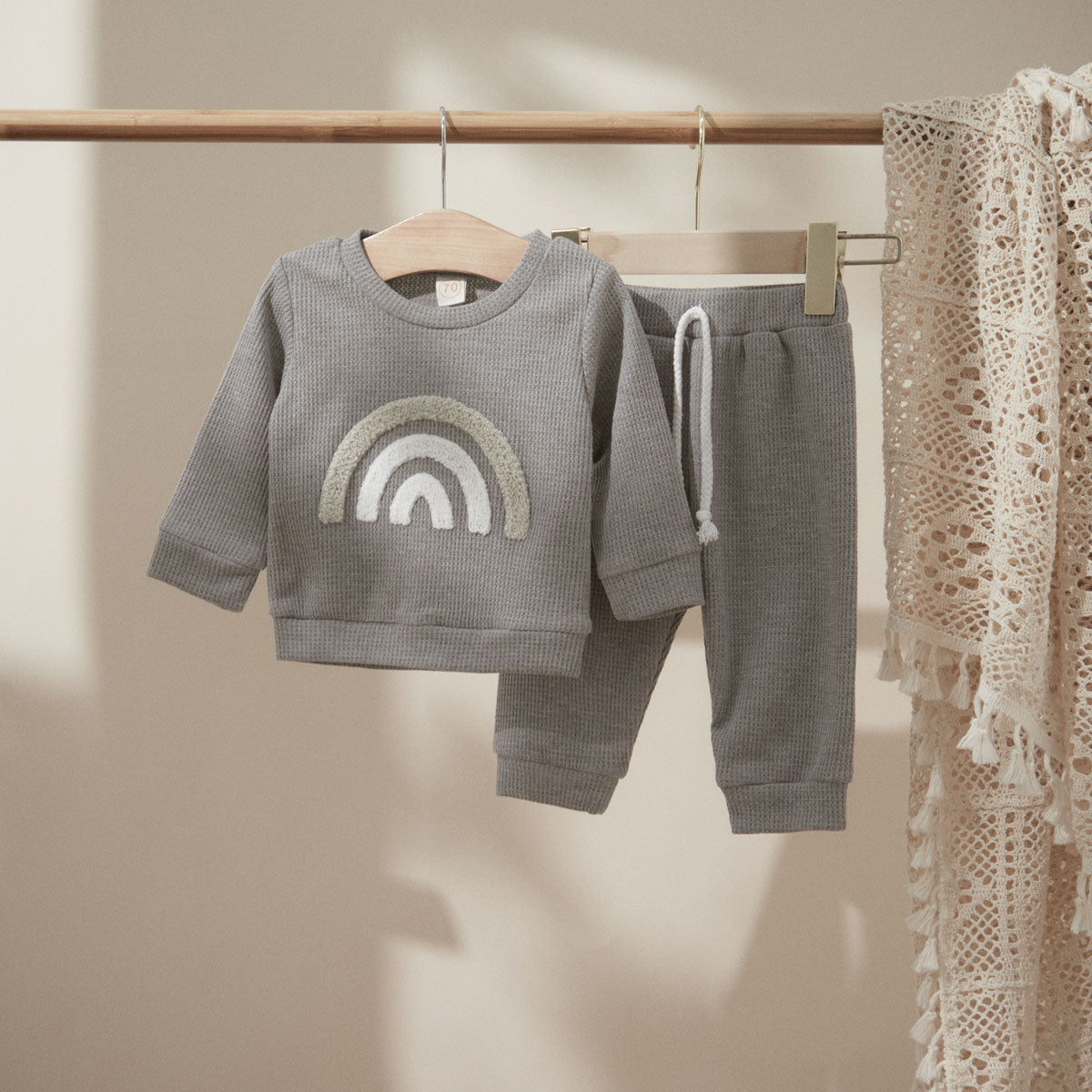 2 Piece Set | Rainbow | Happy | Hooray Toddler Loungewear Set