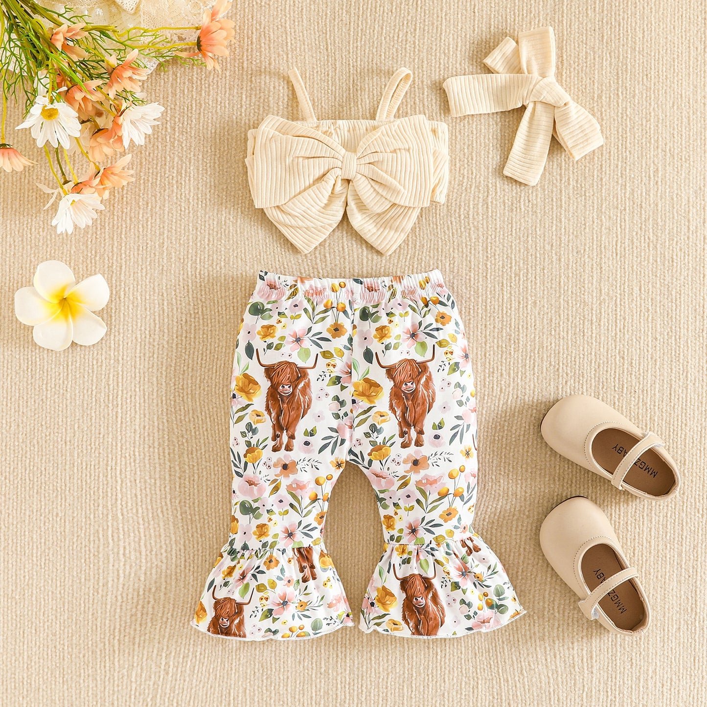 Cow Print & Floral Cattle Cowgirl Outfits