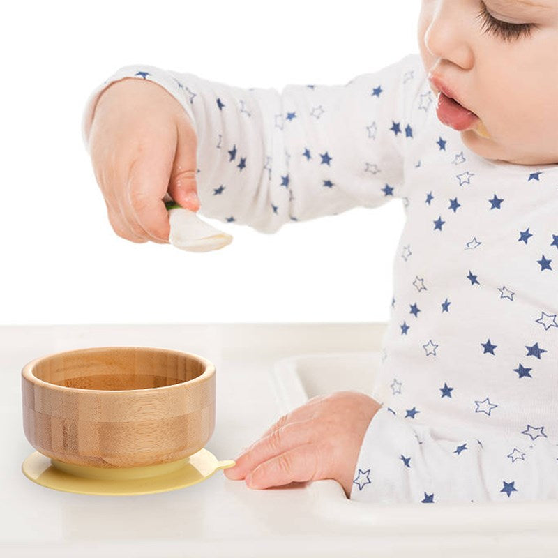 4-Piece Set | Animal Bamboo Suction Plate + Bowl & Cutlery