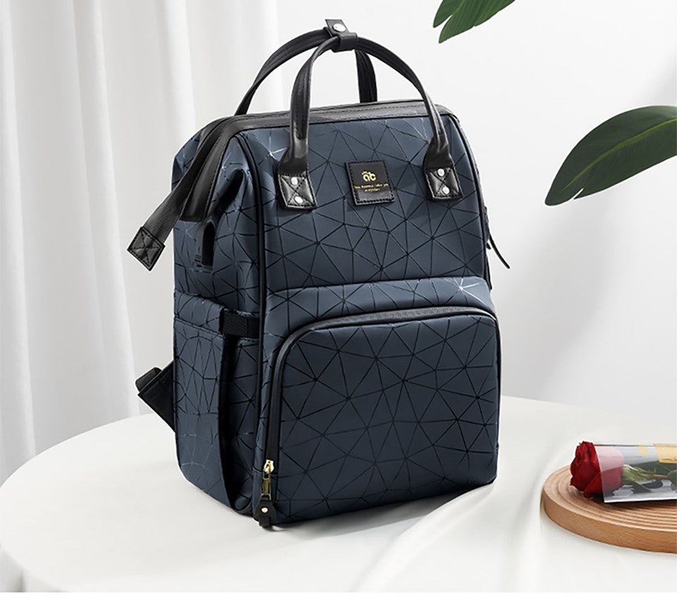 Waterproof PU Leather Diaper Bag