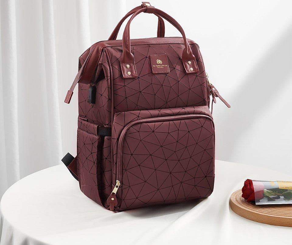 Waterproof PU Leather Diaper Bag