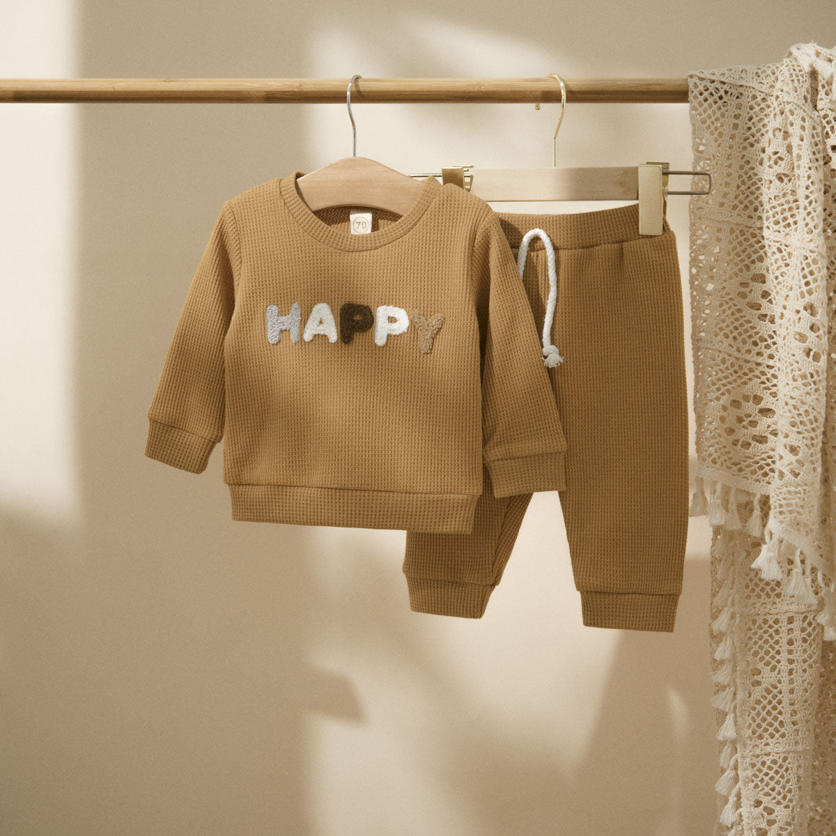 2 Piece Set | Rainbow | Happy | Hooray Toddler Loungewear Set