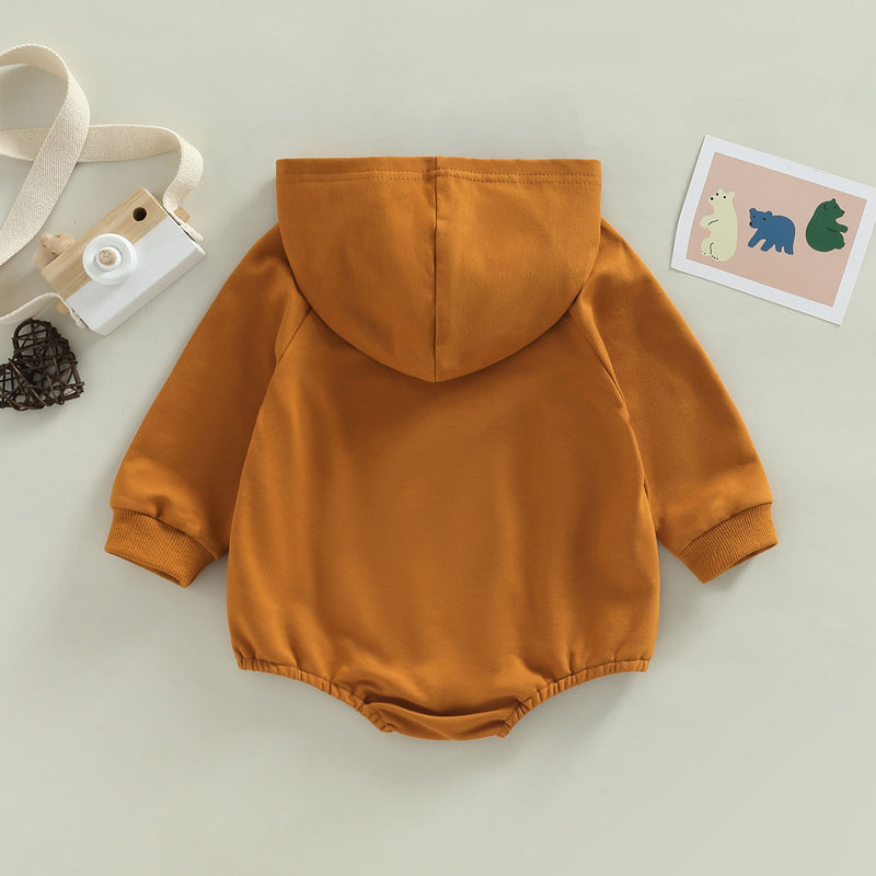 Long Sleeve Hooded Sweater Romper