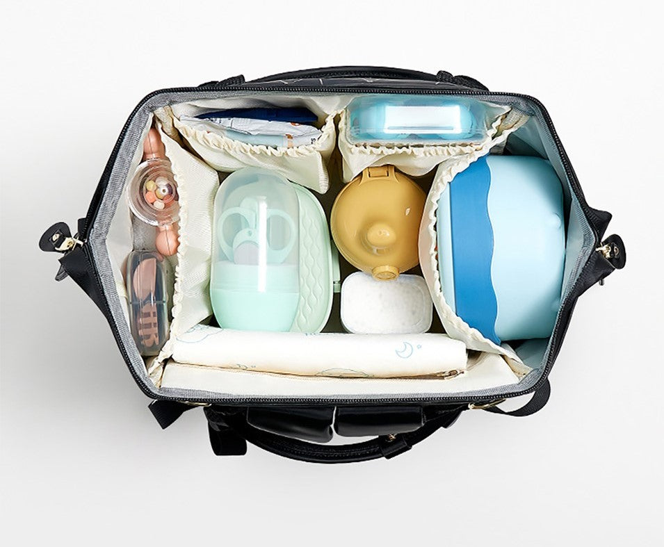 Waterproof PU Leather Diaper Bag