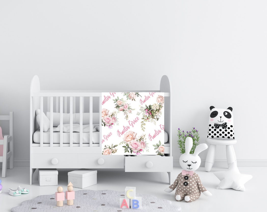 Personalized Printed Baby Blanket | Flannel Fleece Minky