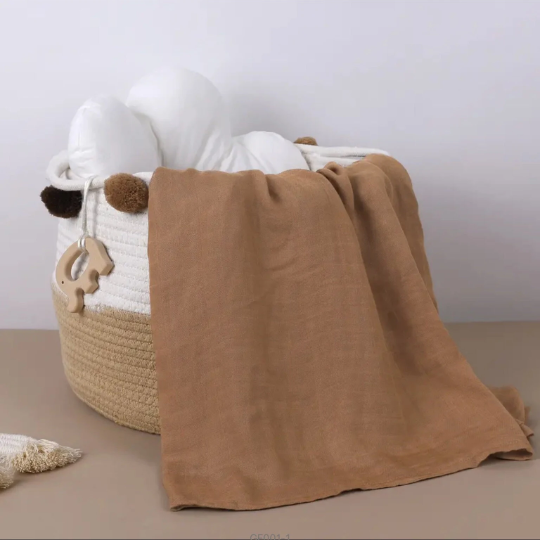2 Pcs Baby Muslin Swaddle | 70x70cm | Bamboo + Cotton Muslin Blanket