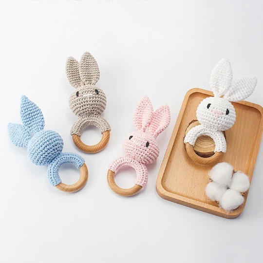 Crochet Bunny Rattle and Teether