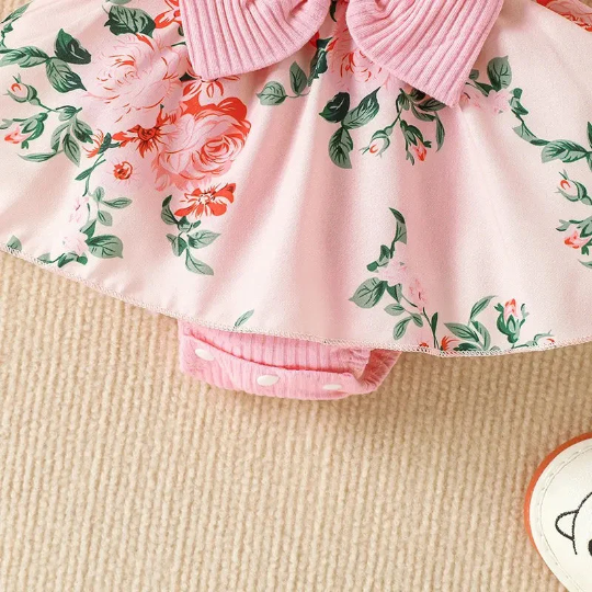 Baby Girl Floral Print Romper Dress