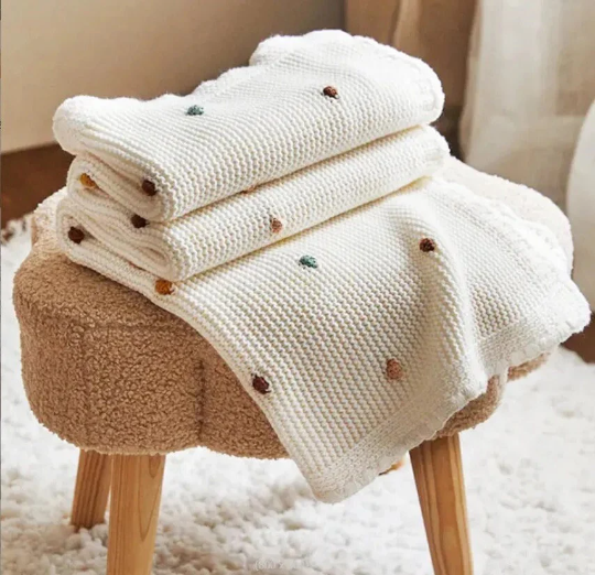 Neutral Baby Blanket | 100x70cm | Cotton Newborn Blanket