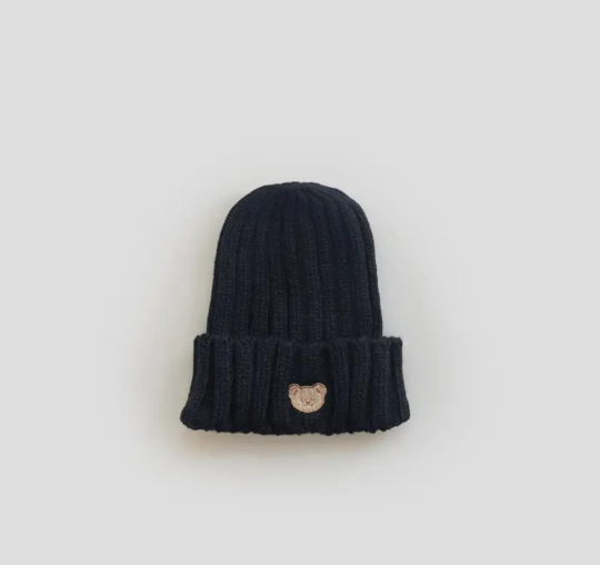 One Size Baby Knitted Beanies | Cute Bear Head Beanies