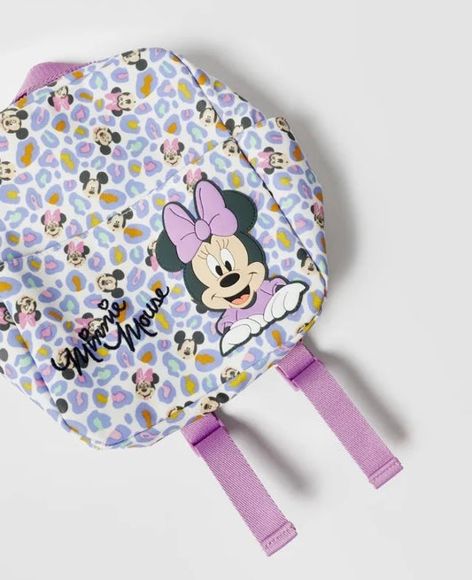 Purple Leopard Minnie Mouse Toddler Backpack