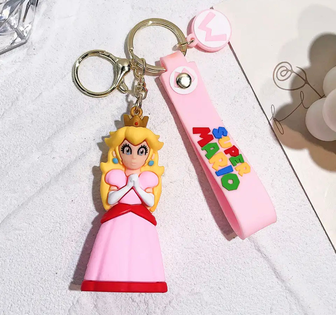 Super Mario 3D Silicone Keychains