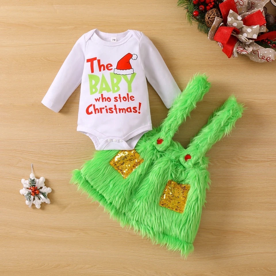 Grinch Inspired Christmas 2-Piece Outfits