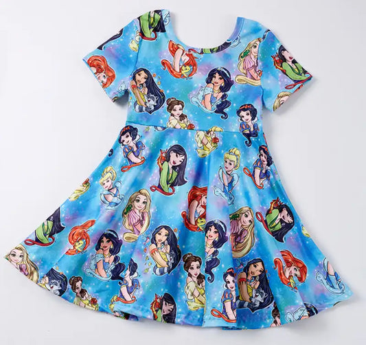 Disney Princess Short Sleeve Twirl Dress