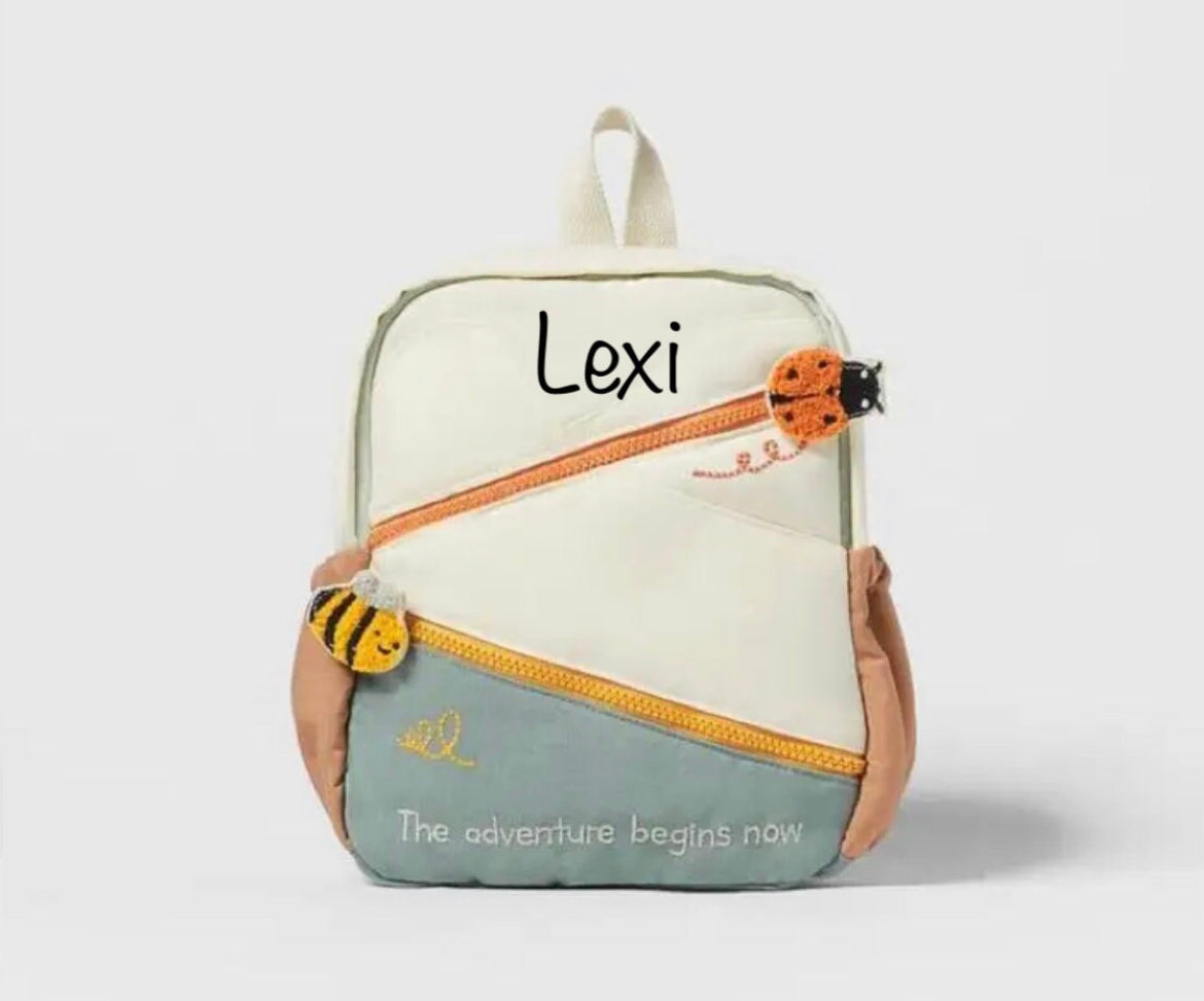 Personalized Embroidered Insect Backpack