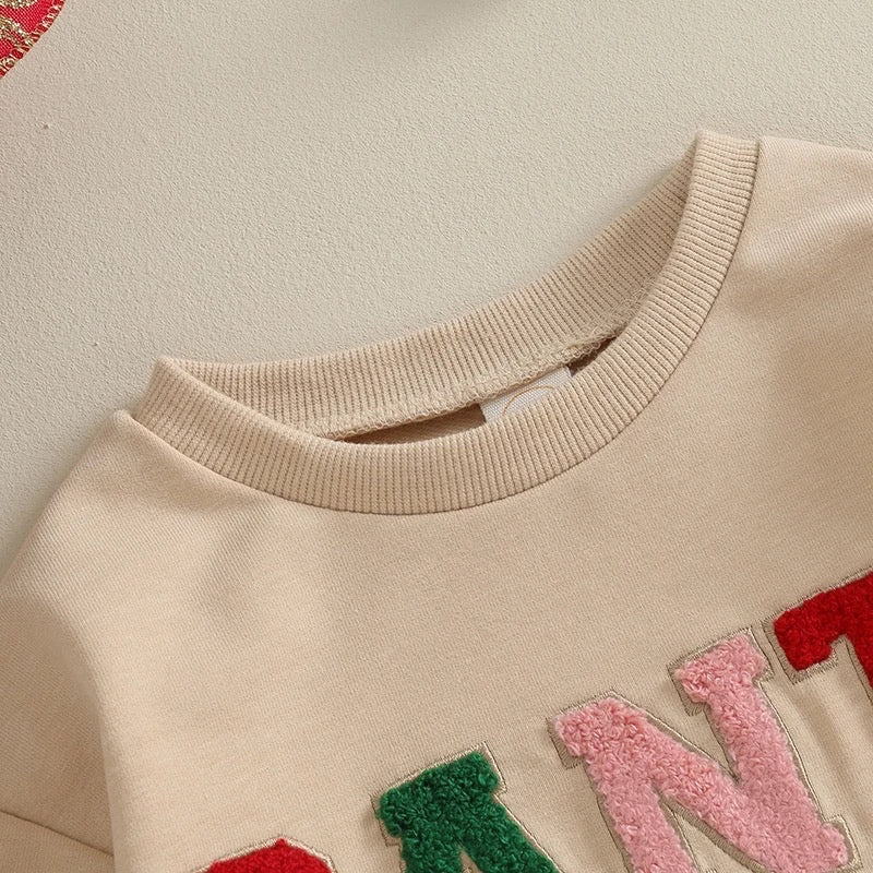 Santa Baby Fuzzy Letter Onesie