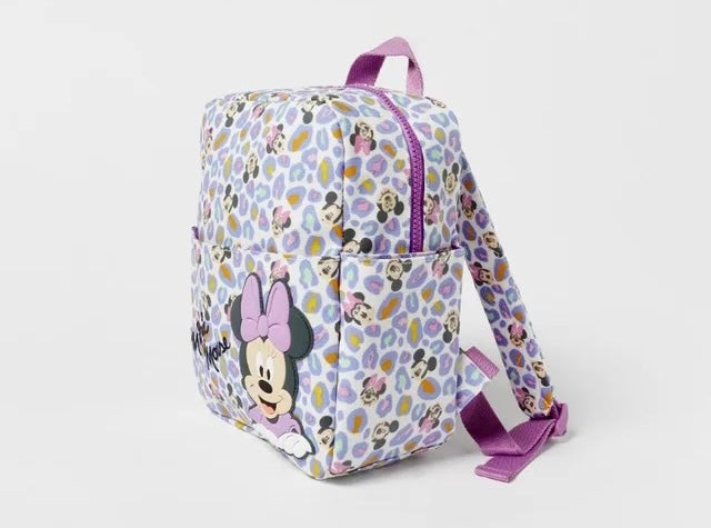 Purple Leopard Minnie Mouse Toddler Backpack