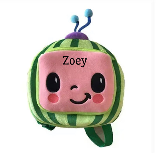 Mini Cocomelon Personalized Embroidered Toddler Backpack