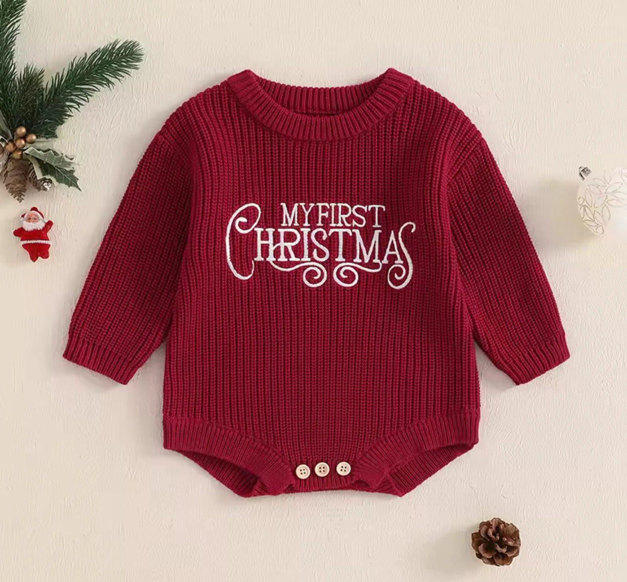 Jessica Perks — My First Christmas Embroidered Onesie
