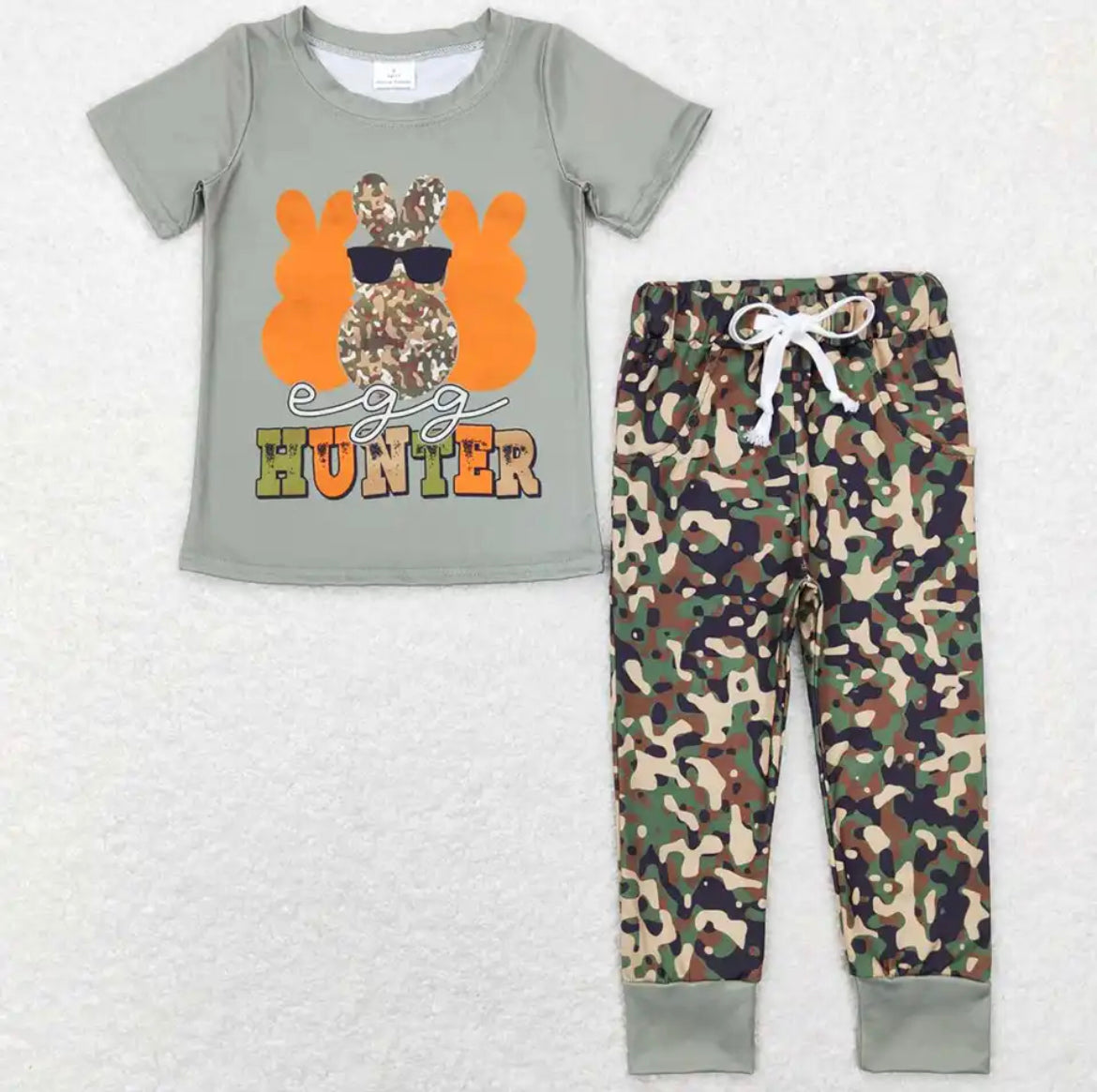 Egg Hunter Boys & Girls Camouflage Easter Outfit