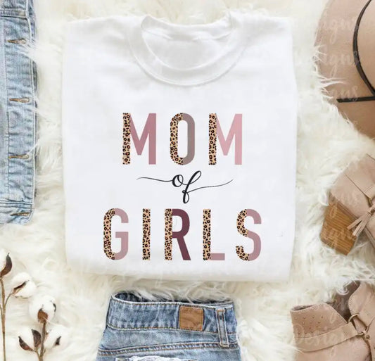 Leopard Print MOM of GIRLS Women’s Shirt