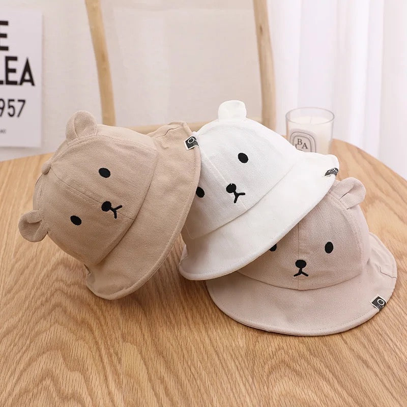 Embroidered Bear Bucket Hats