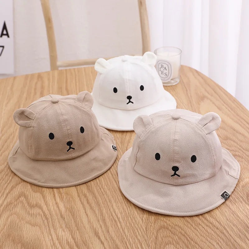 Embroidered Bear Bucket Hats