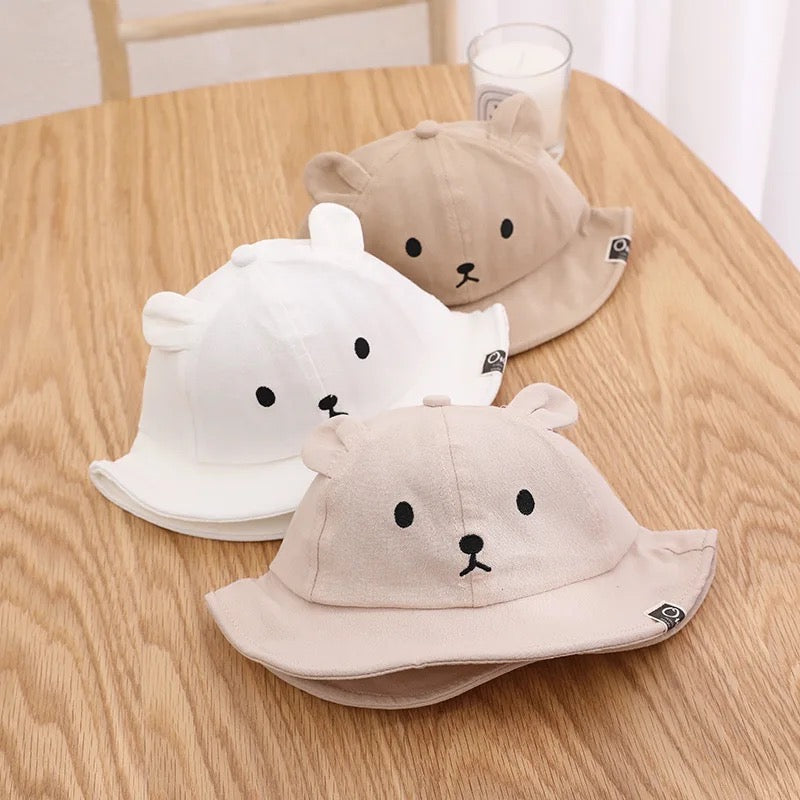 Embroidered Bear Bucket Hats