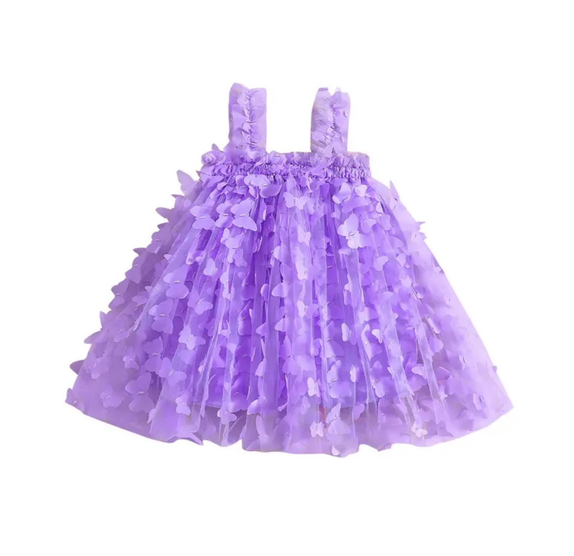 Sleeveless Baby Girl & Toddler 3D Butterfly Tulle Dress
