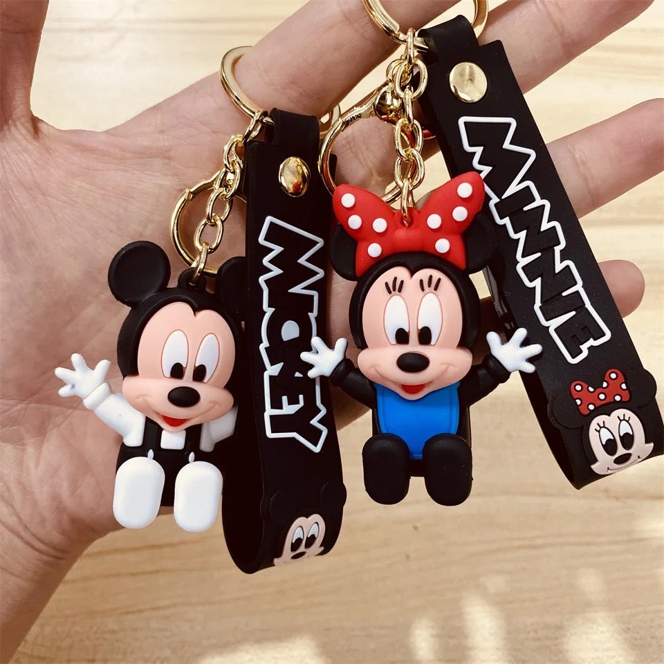 3D Disney Mickey Mouse Minnie Mouse Keychain