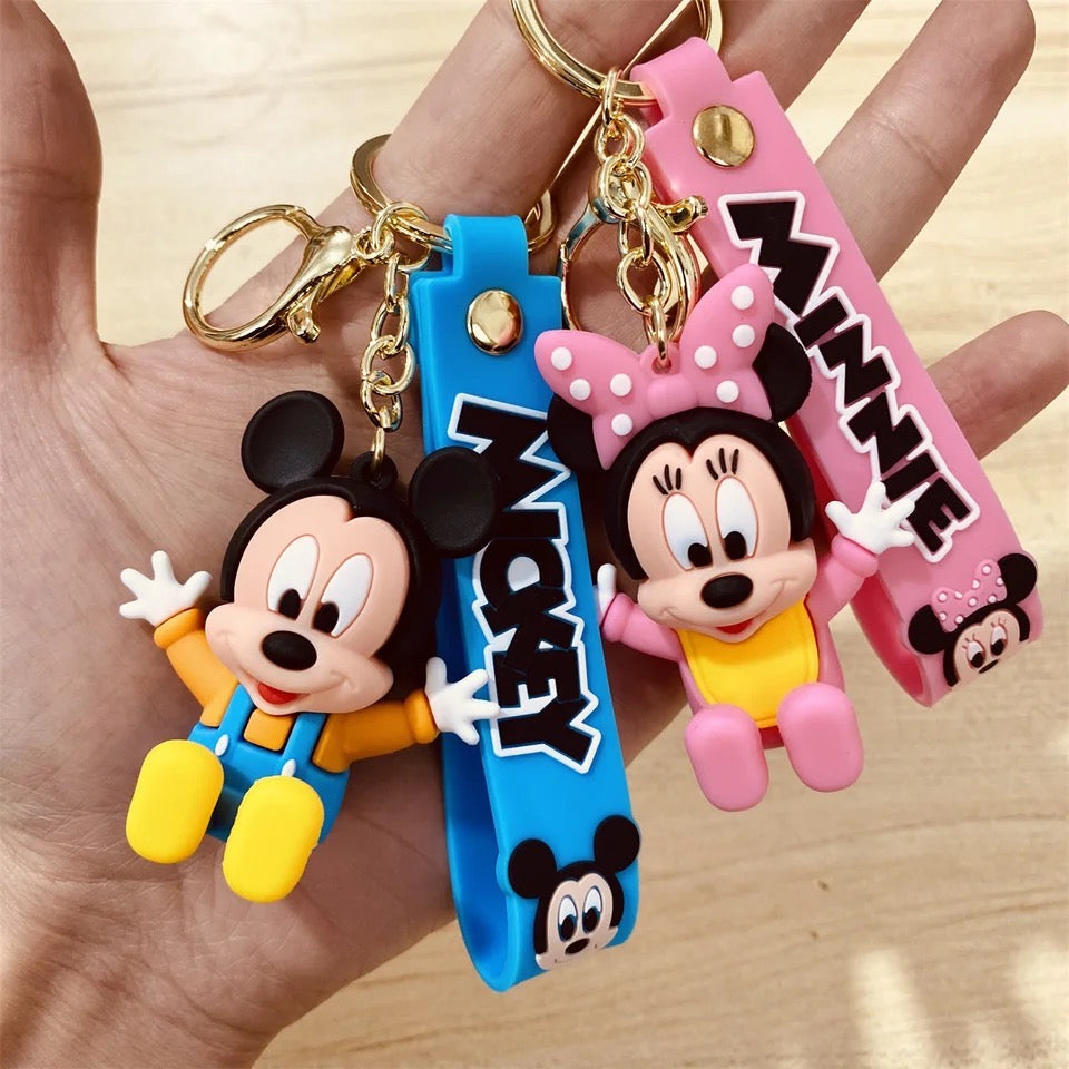 3D Disney Mickey Mouse Minnie Mouse Keychain