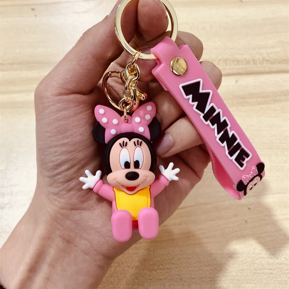 3D Disney Mickey Mouse Minnie Mouse Keychain