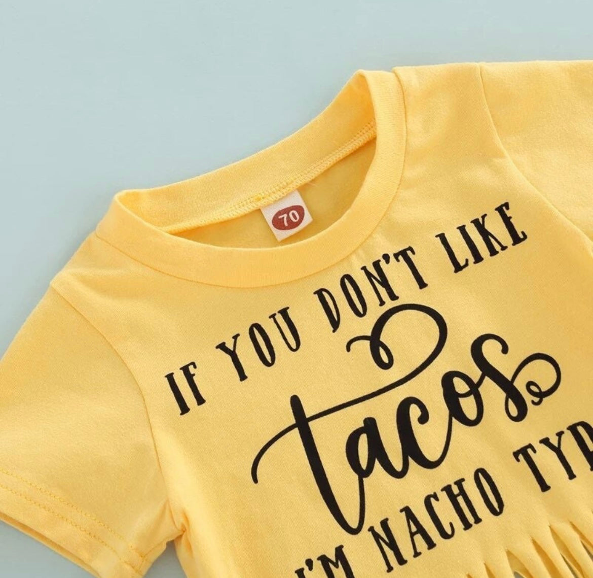3 Piece Set | If You Don't Like Tacos I'm Nacho Type Baby Girl Outfit