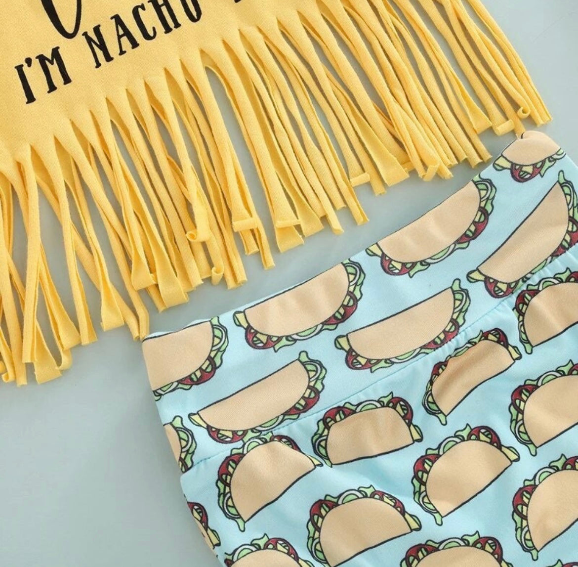 3 Piece Set | If You Don't Like Tacos I'm Nacho Type Baby Girl Outfit