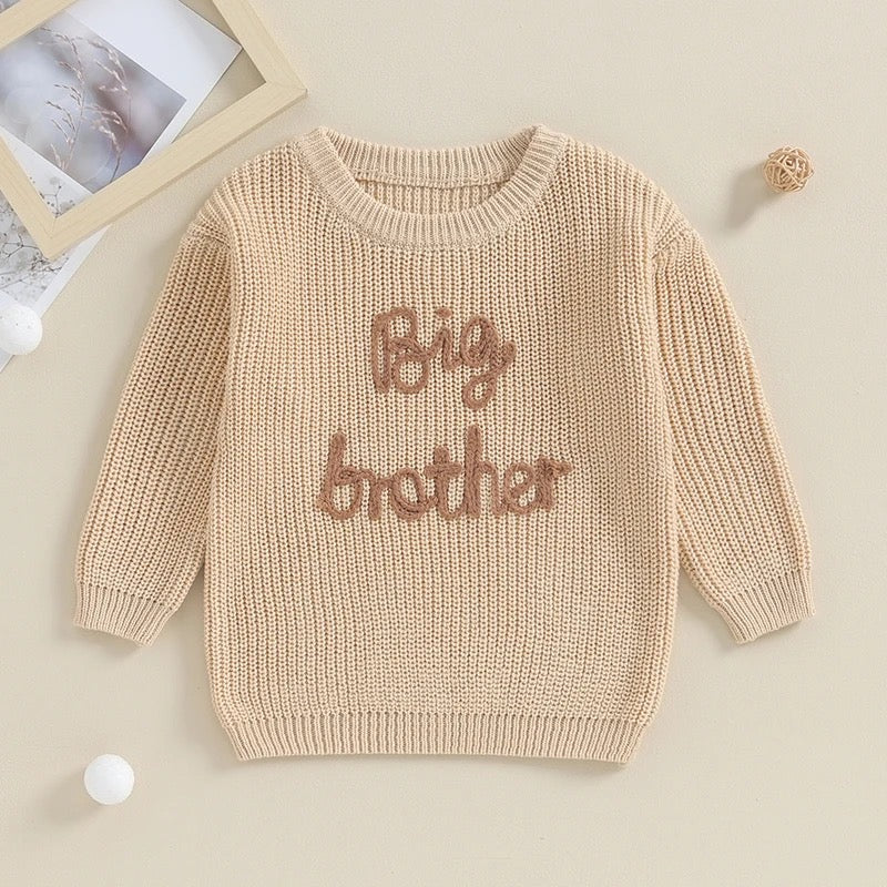 Little Brother | Big Brother Matching Embroidered Sweaters